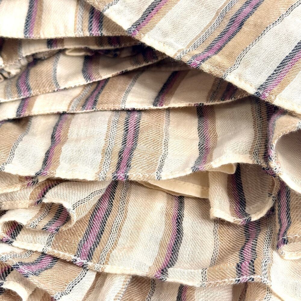 Ulla Johnson Severine Midi Skirt Beige Opal Tiered Ruffle Bohemian Cotton 6 - Picture 7 of 11